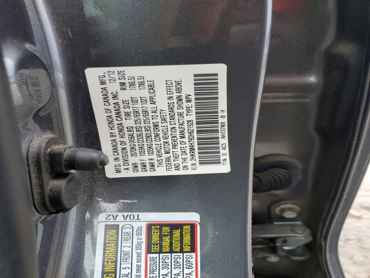 2013 HONDA CR-V EXL photo 13