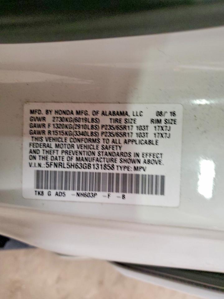 2016 HONDA ODYSSEY EXL photo 13