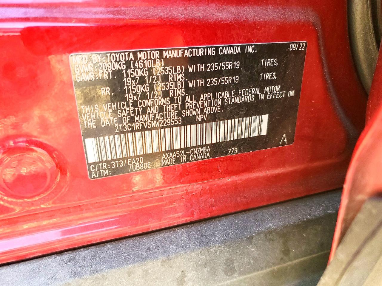 2022 TOYOTA RAV4 XLE PREMIUM photo 13