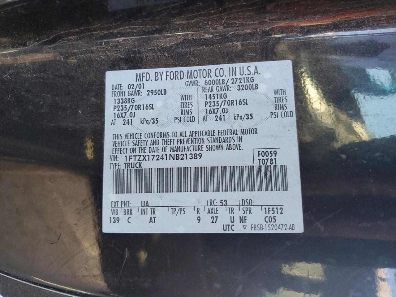 2001 FORD F150 photo 12