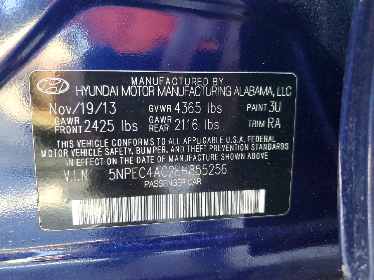 2014 HYUNDAI SONATA SE photo 12
