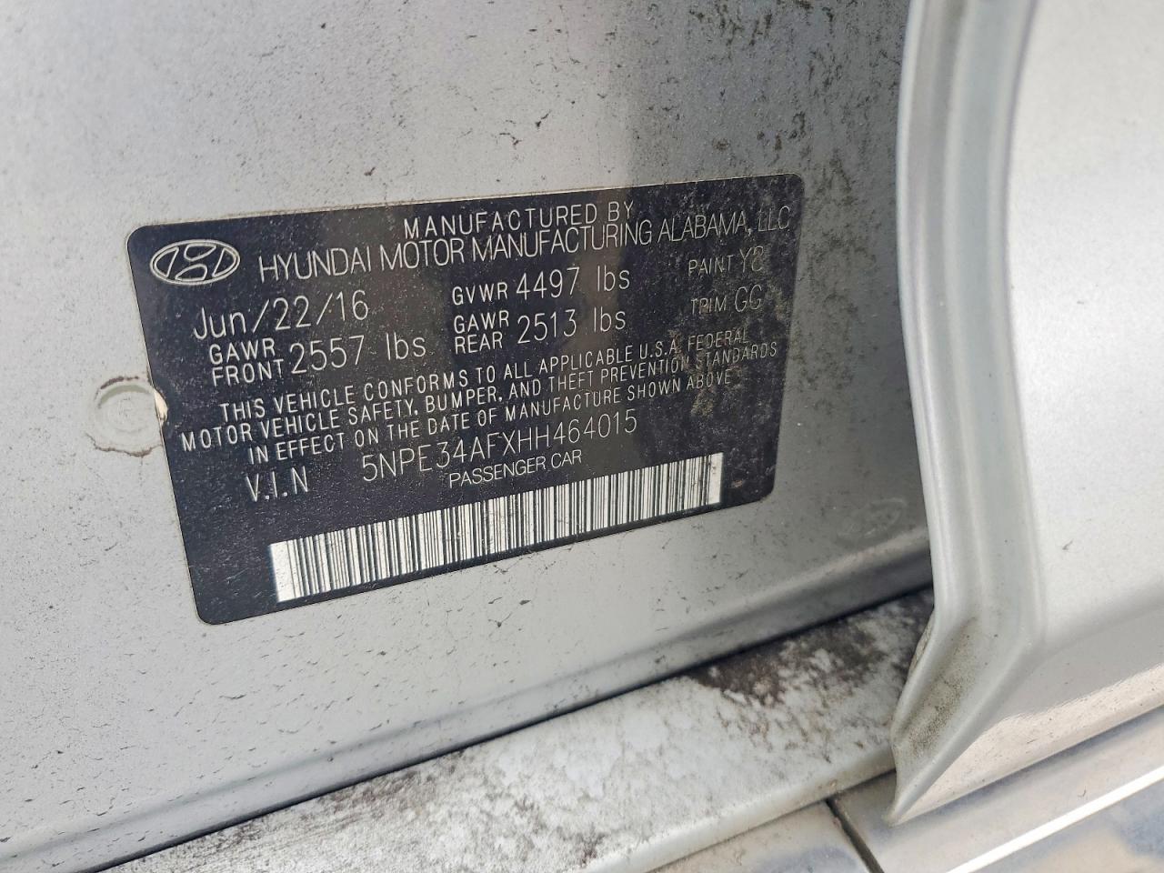 2017 HYUNDAI SONATA SPORT photo 12