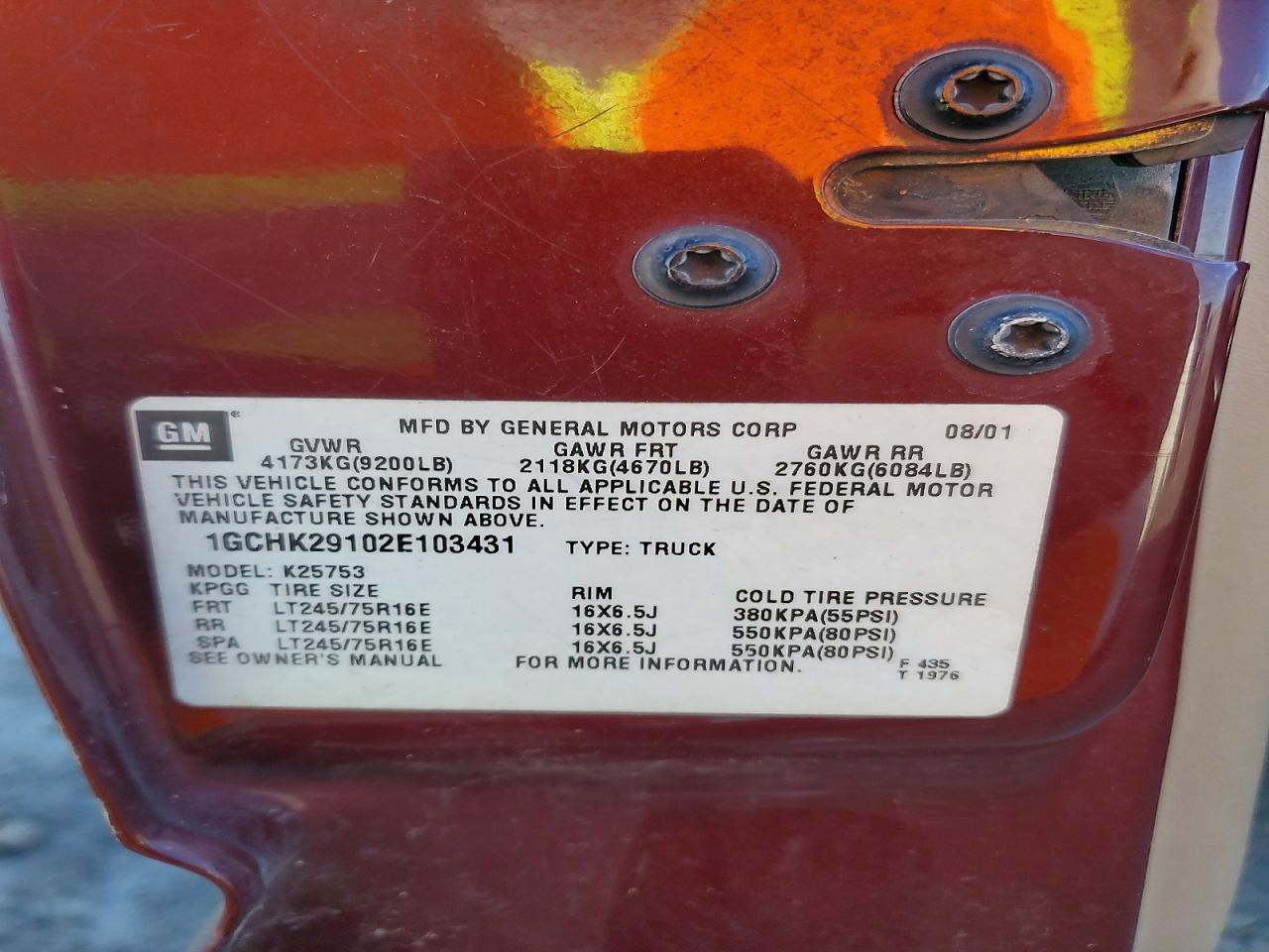 2002 CHEVROLET SILVERADO K2500 HEAVY DUTY photo 12