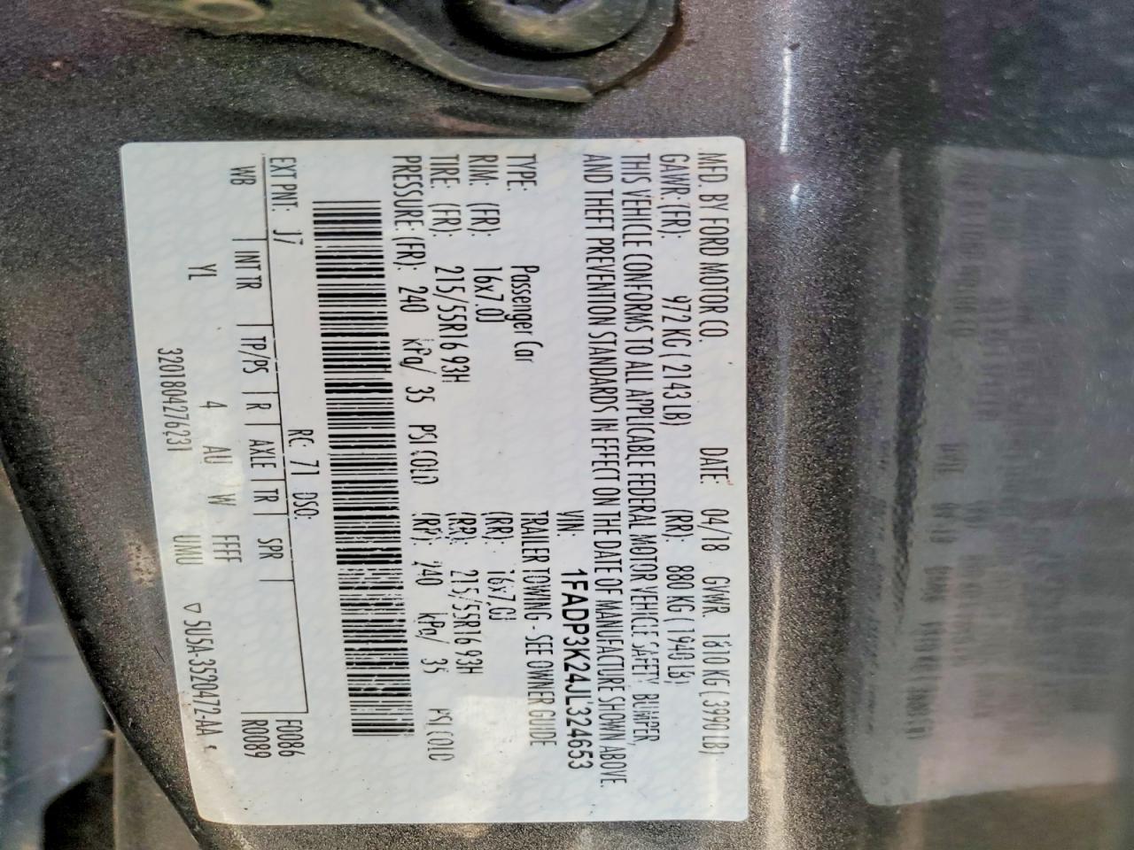 2018 FORD FOCUS SE photo 12