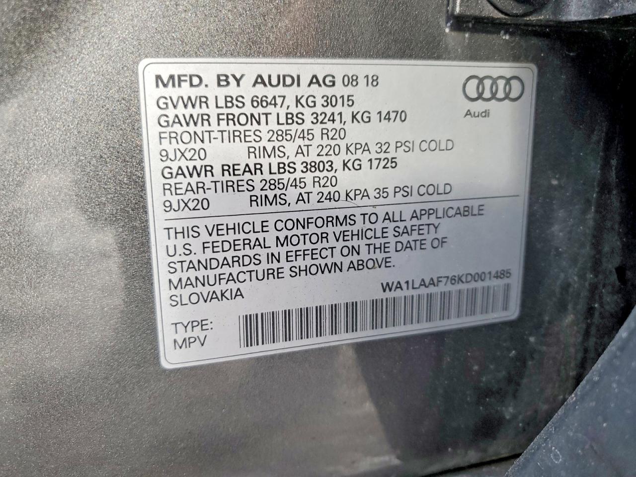 2019 AUDI Q7 PREMIUM PLUS photo 13