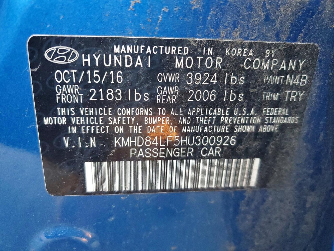 2017 HYUNDAI ELANTRA SE photo 23
