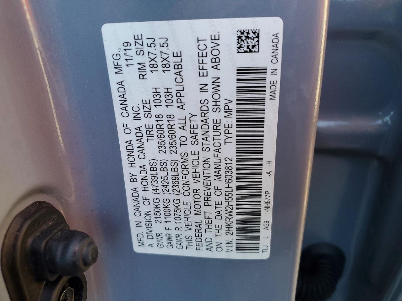 2020 HONDA CR-V EX photo 14