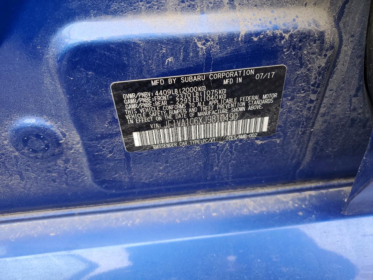 2018 SUBARU WRX PREMIUM photo 12