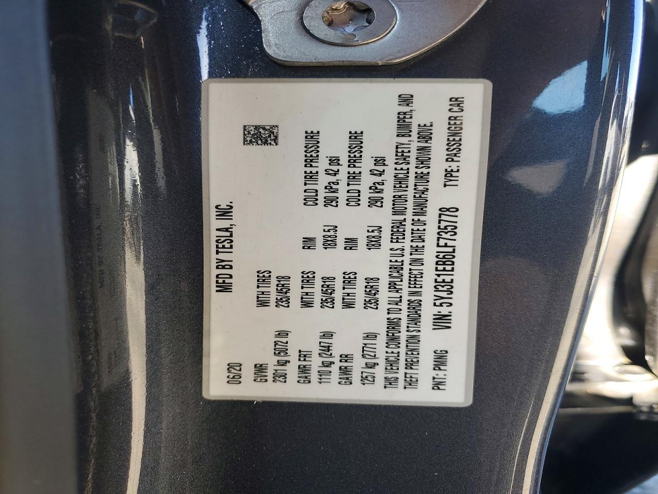 2020 TESLA MODEL 3 photo 12