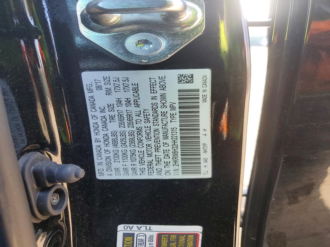 2017 HONDA CR-V LX photo 13