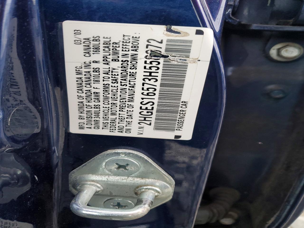 2003 HONDA CIVIC LX photo 12