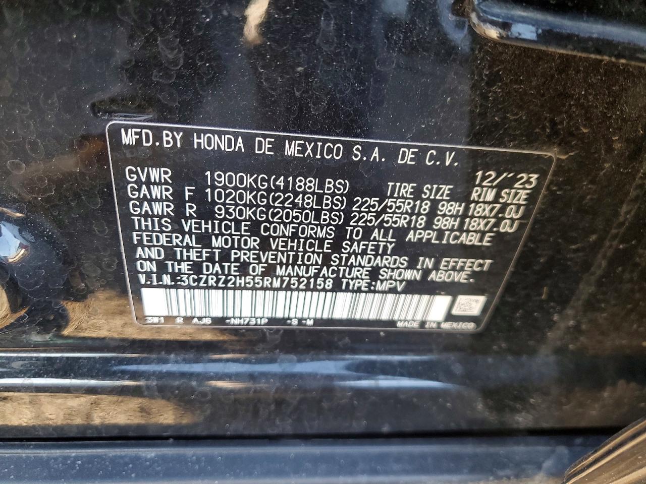 2024 HONDA HR-V SPORT photo 13
