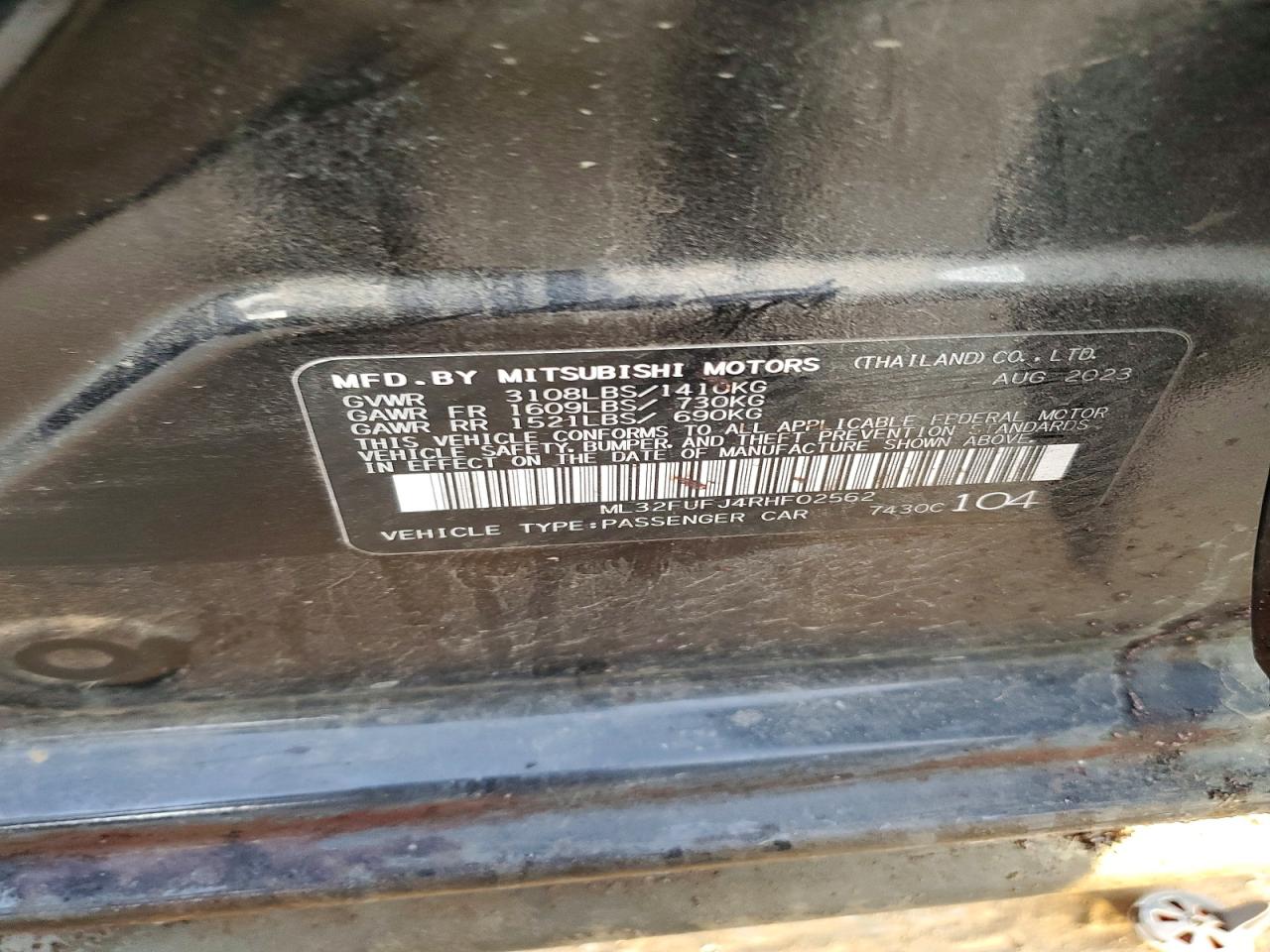 2024 MITSUBISHI MIRAGE G4 ES photo 12