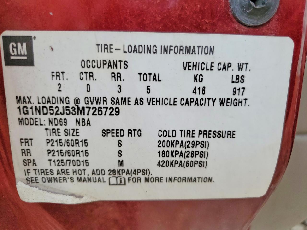 2003 CHEVROLET MALIBU photo 12