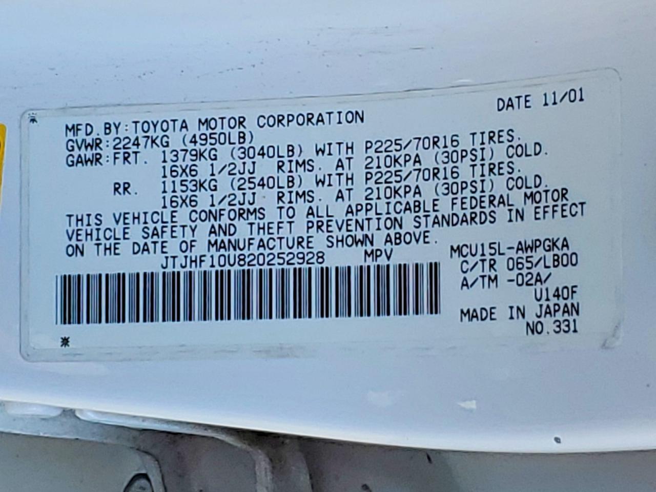 2002 LEXUS RX 300 photo 13