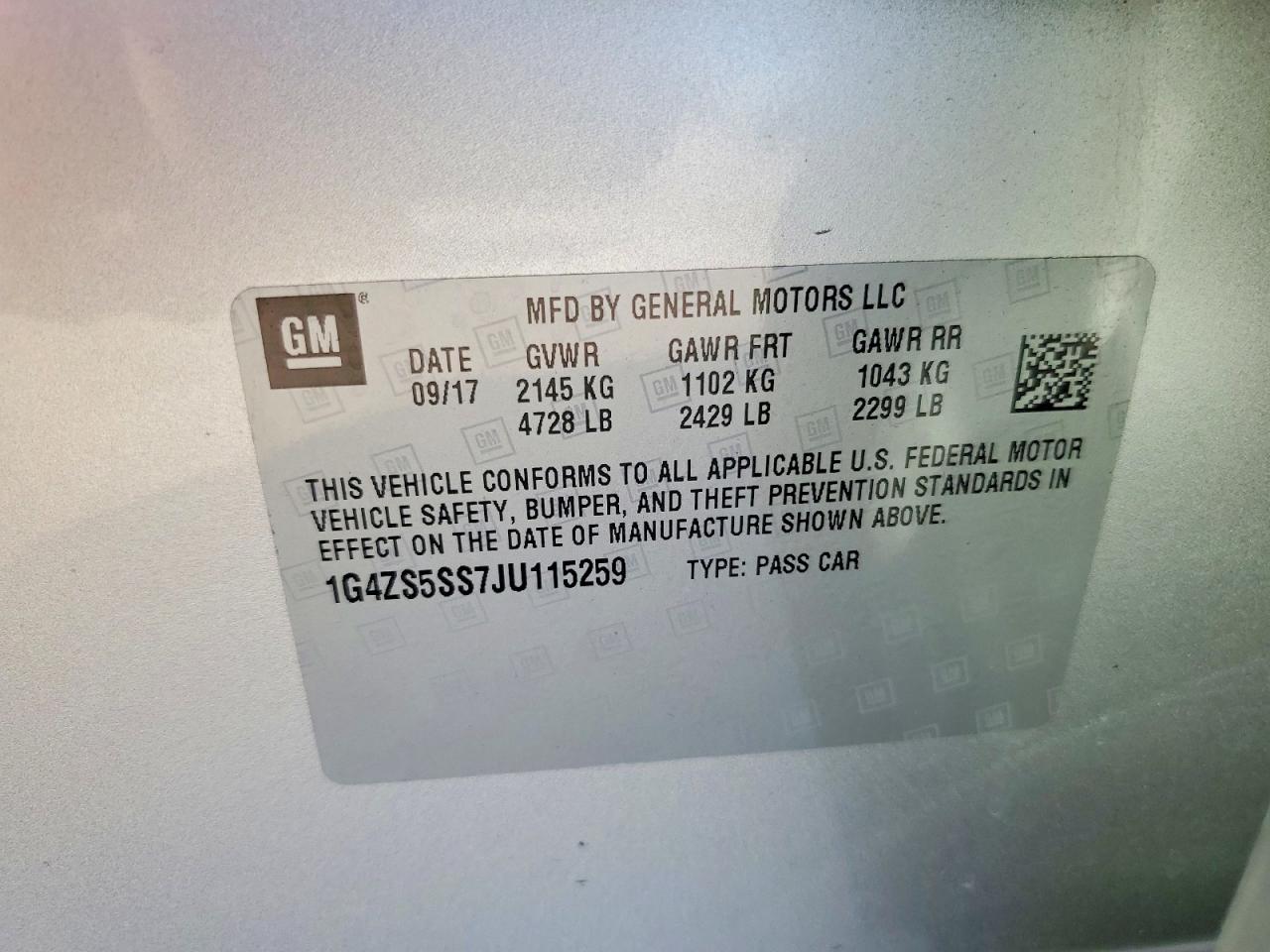 2018 BUICK LACROSSE PREMIUM photo 12