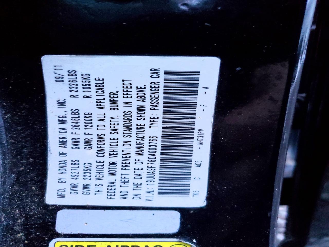 2012 ACURA TL photo 34