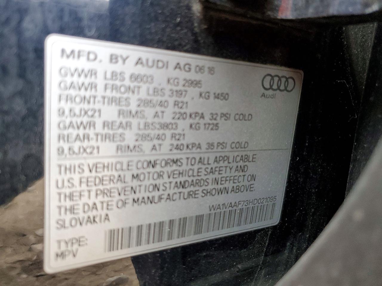 2017 AUDI Q7 photo 13