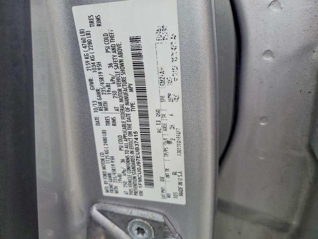 2014 FORD ESCAPE TITANIUM photo 13