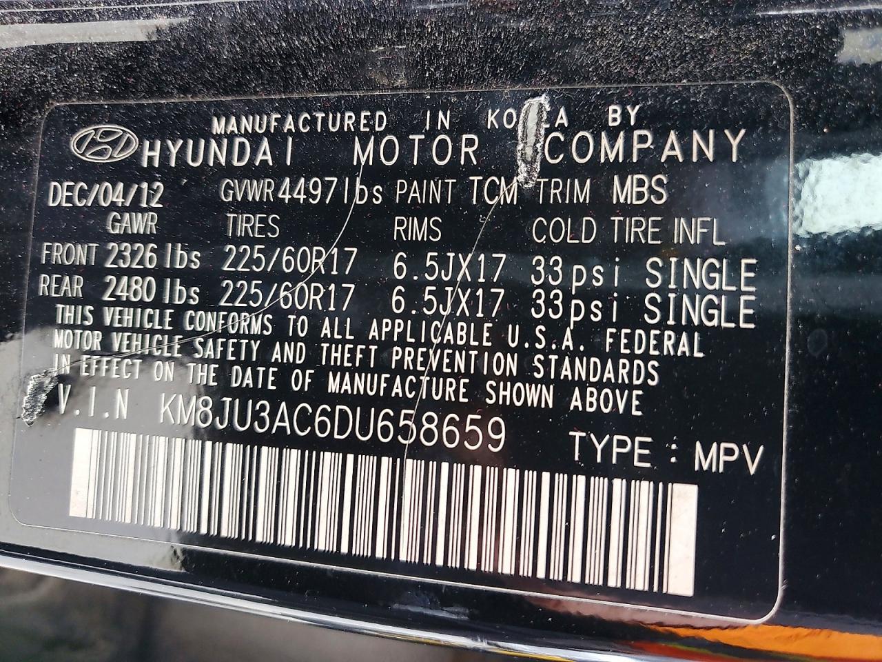 2013 HYUNDAI TUCSON GLS photo 14