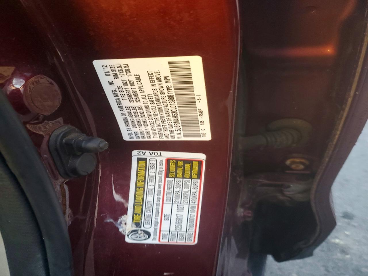 2012 HONDA CR-V EX photo 13
