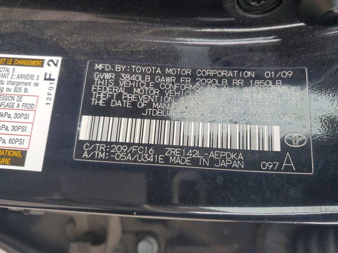 2010 TOYOTA COROLLA BASE photo 12