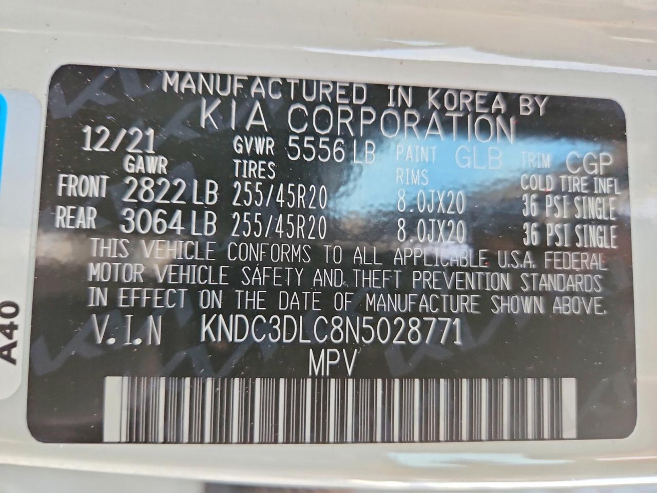 2022 KIA EV6 LIGHT photo 14