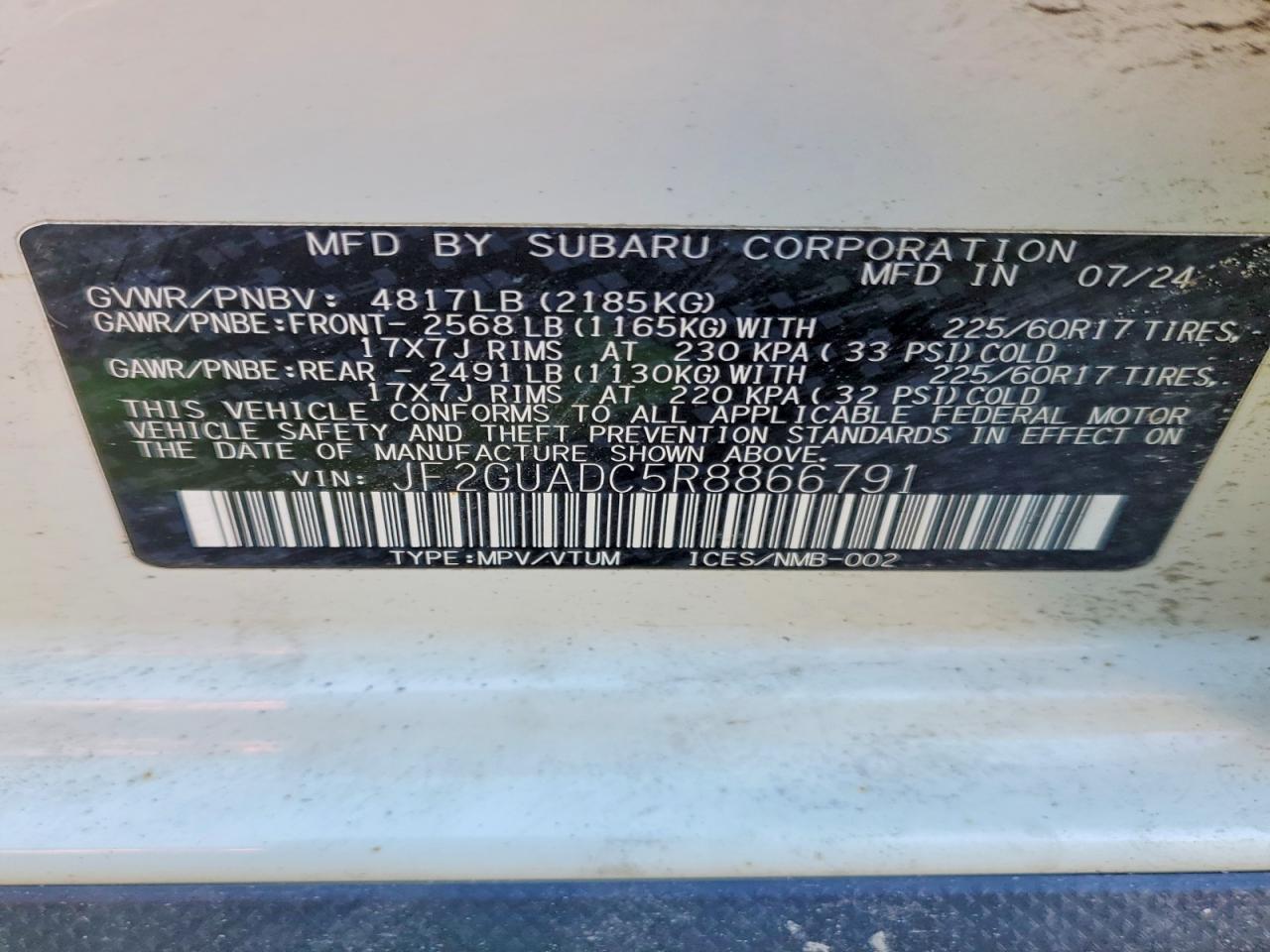 2024 SUBARU CROSSTREK PREMIUM photo 13