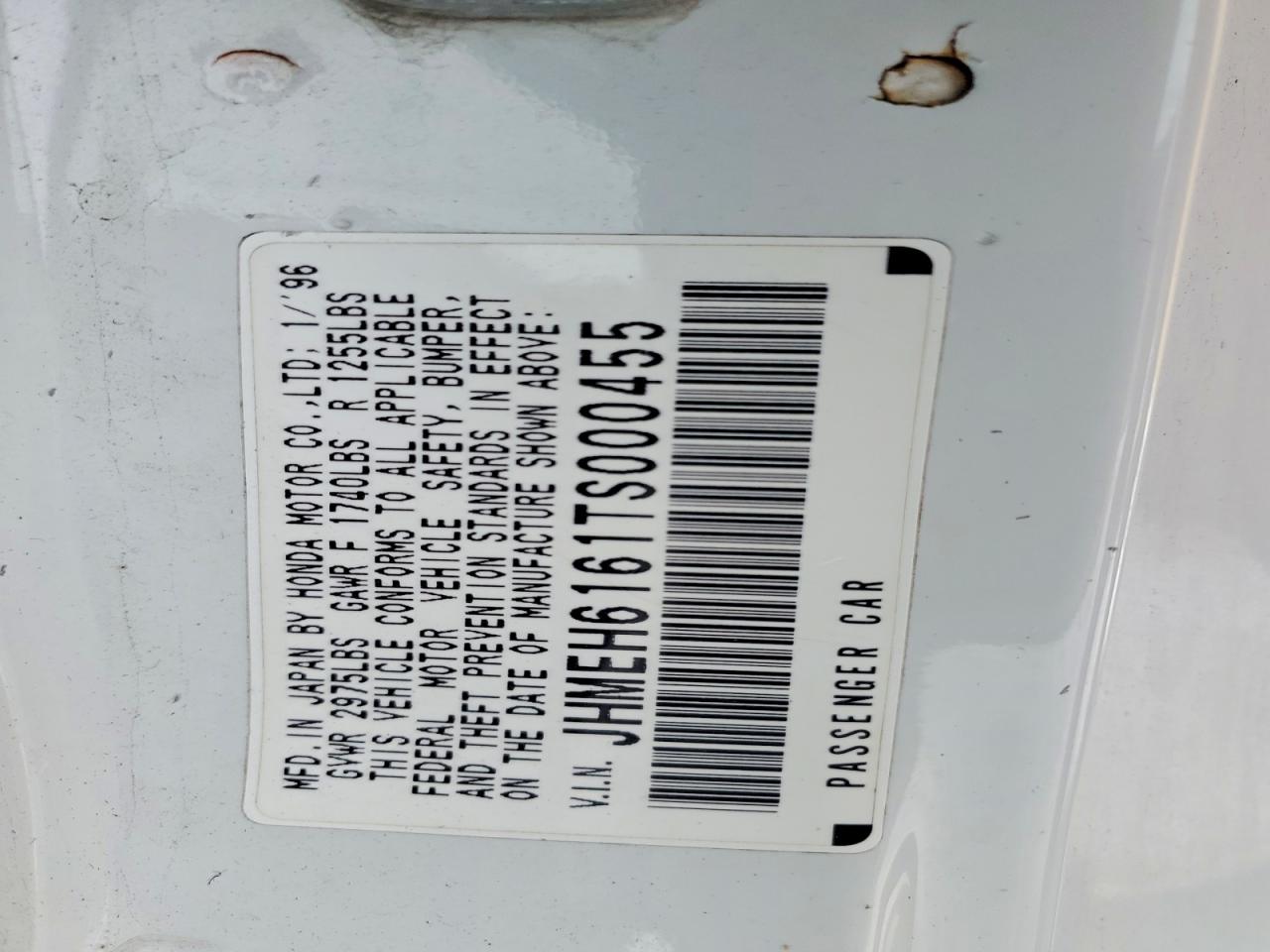 1996 HONDA CIVIC photo 13