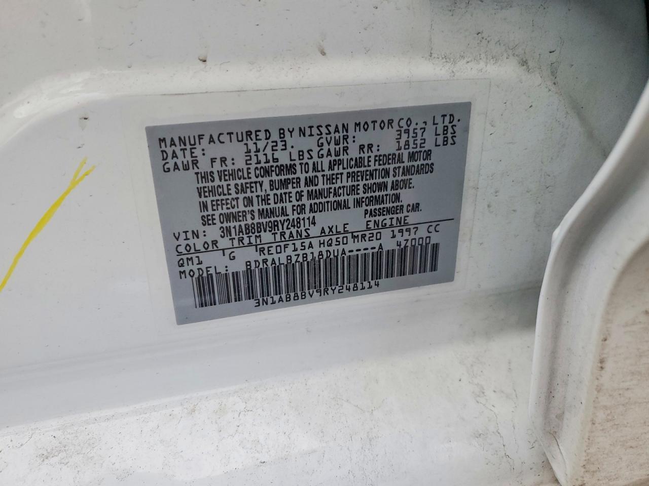2024 NISSAN SENTRA S photo 12