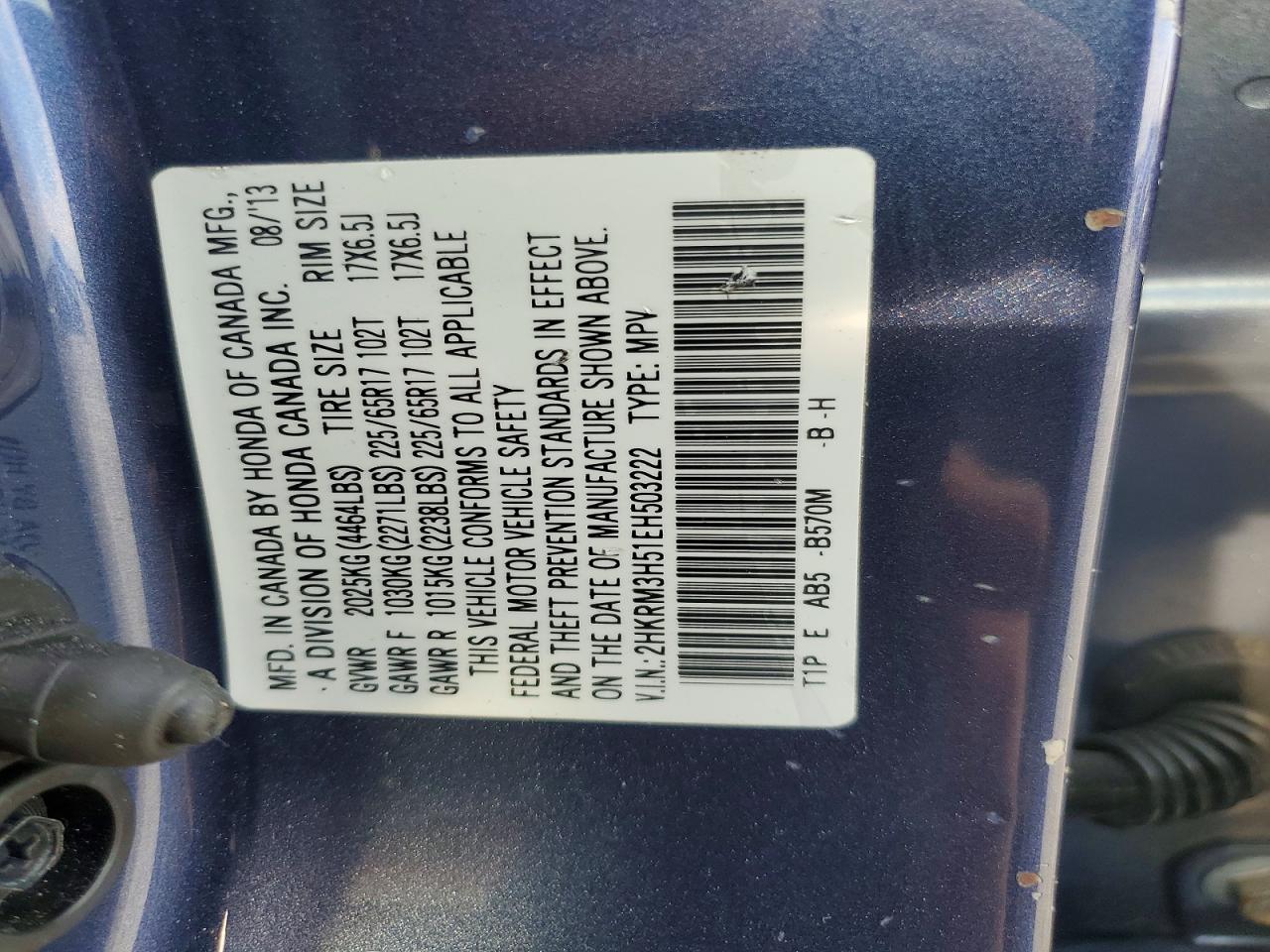2014 HONDA CR-V EX photo 12