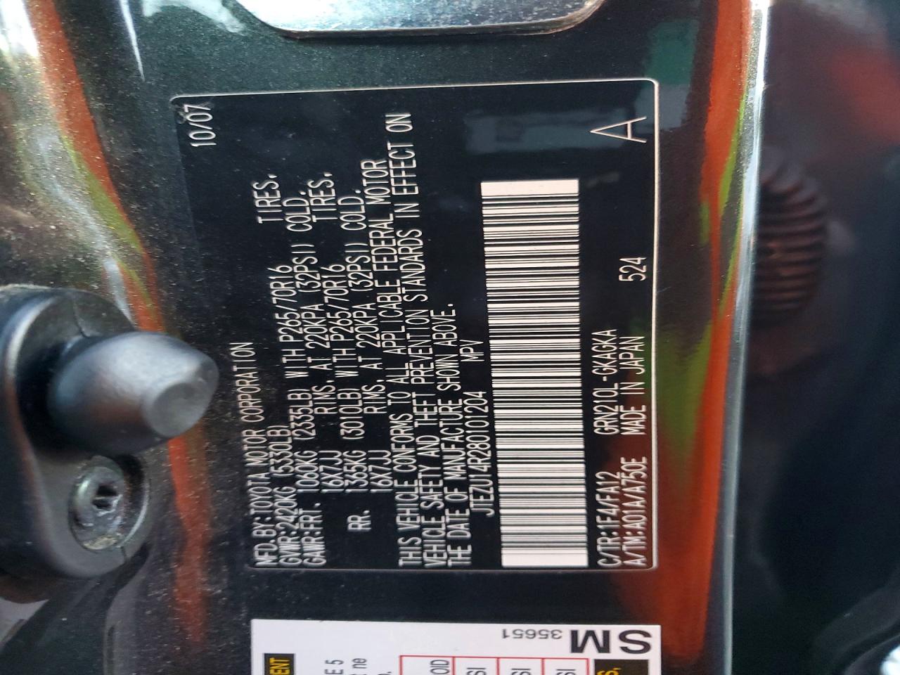 2008 TOYOTA 4RUNNER SR5 photo 13