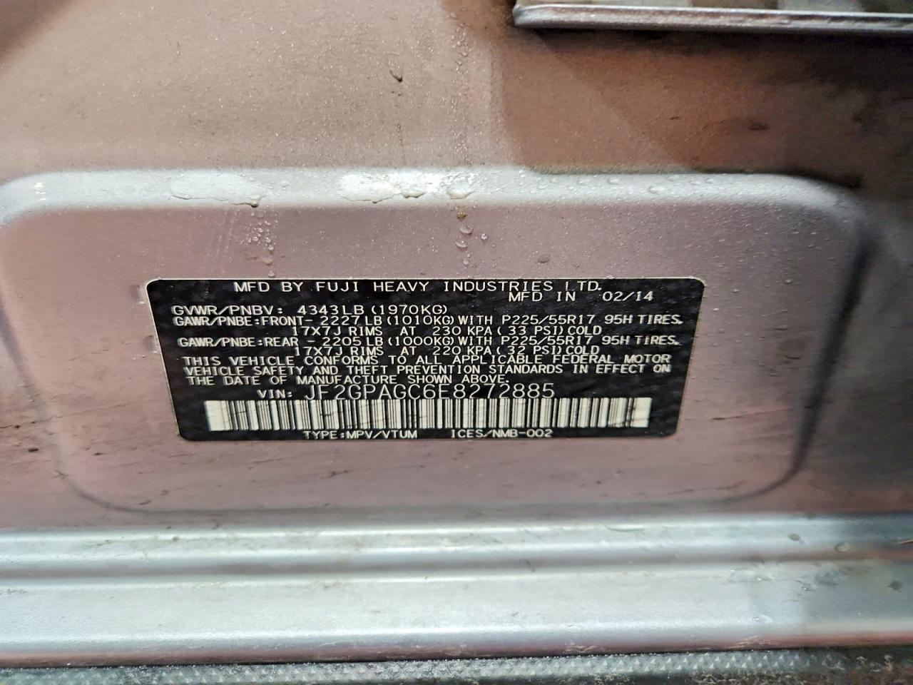 2014 SUBARU XV CROSSTREK 2.0 LIMITED photo 13