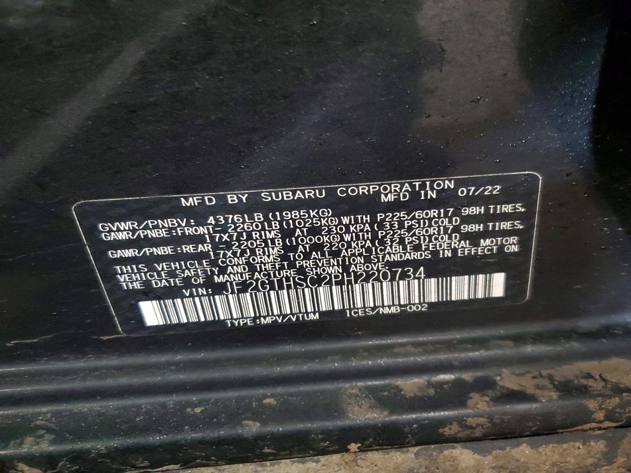 2023 SUBARU CROSSTREK SPORT photo 13
