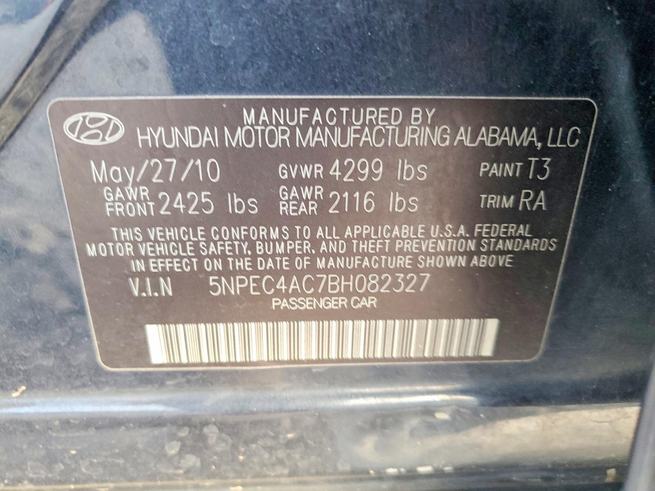 2011 HYUNDAI SONATA SE photo 12