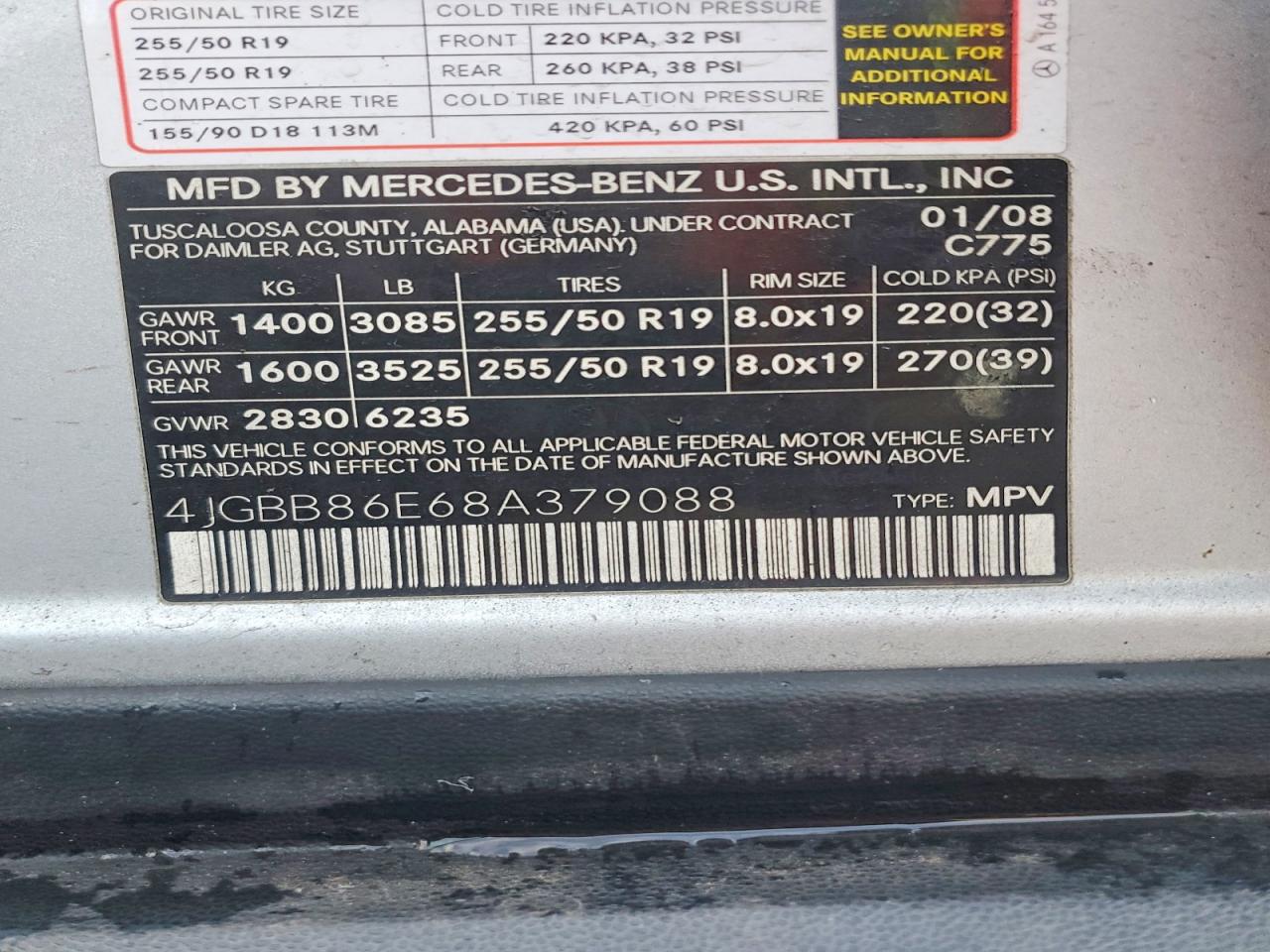 2008 MERCEDES-BENZ ML 350 photo 25