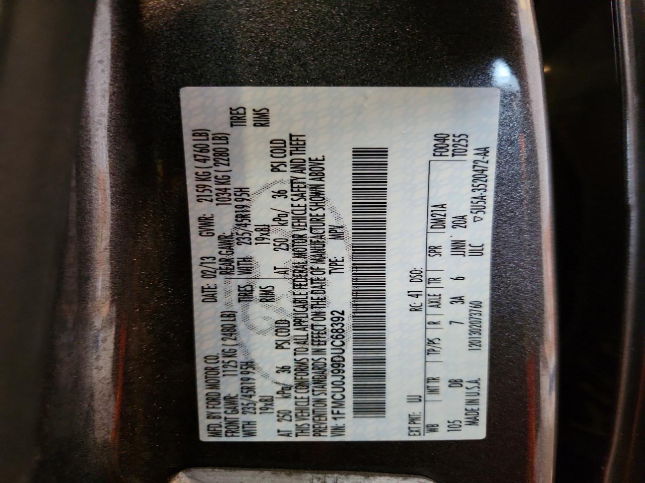 2013 FORD ESCAPE TITANIUM photo 12