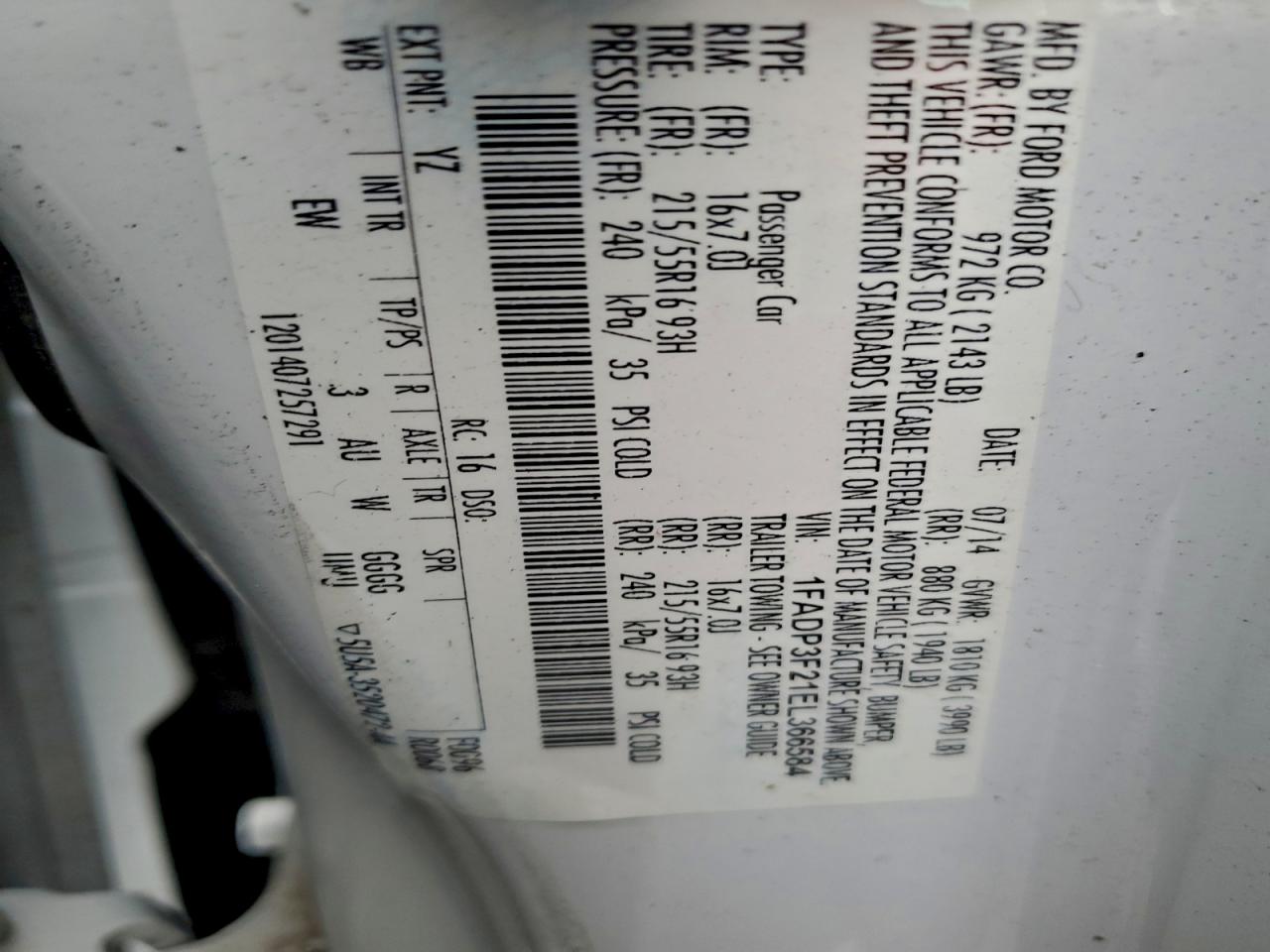 2014 FORD FOCUS SE photo 12