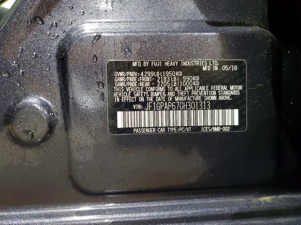 2016 SUBARU IMPREZA SPORT PREMIUM photo 13