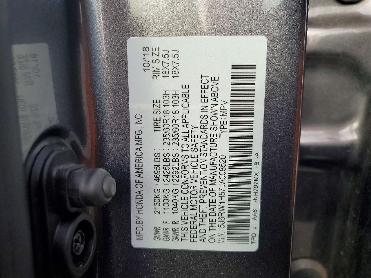 2018 HONDA CR-V EX photo 13