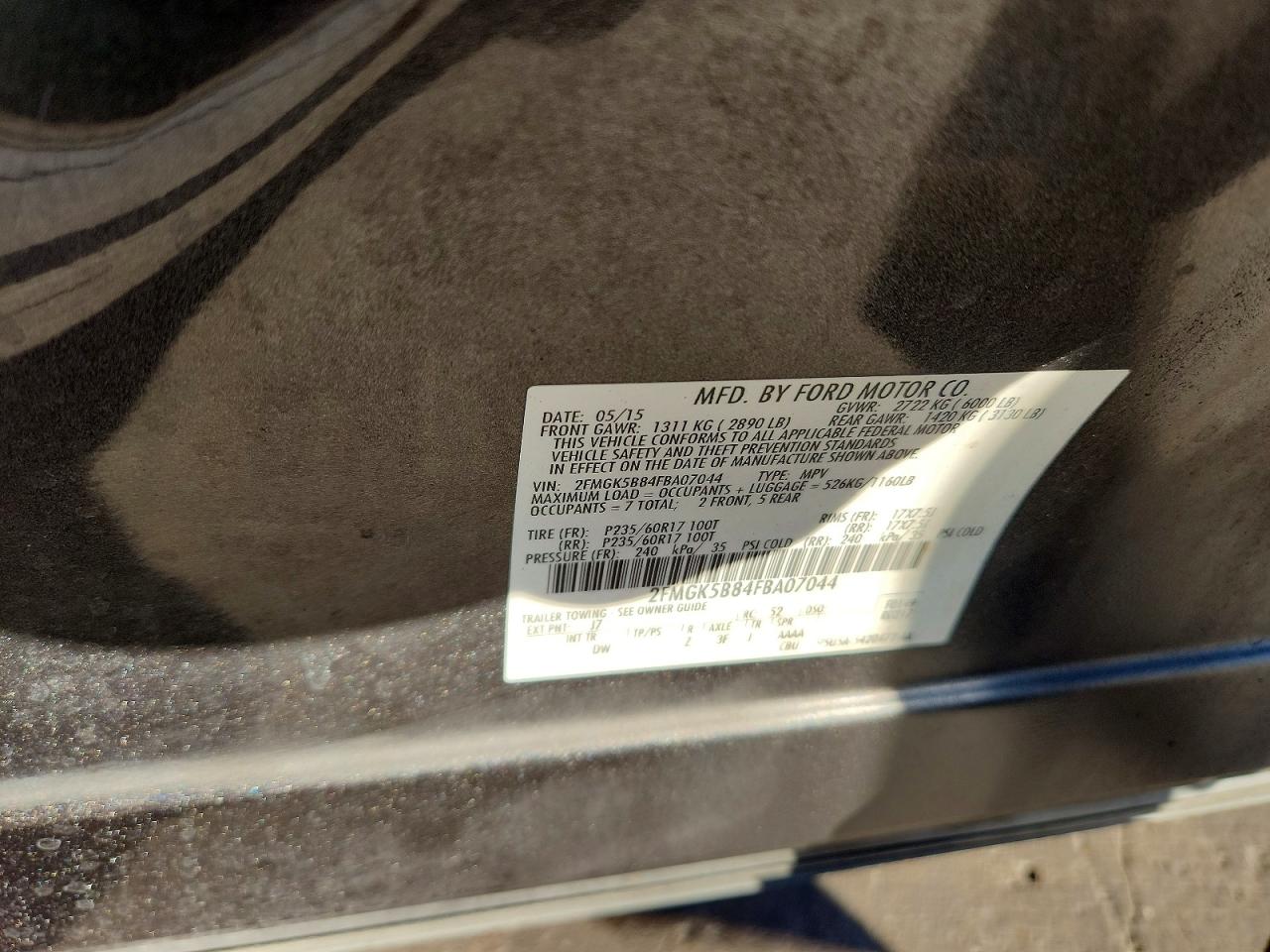 2015 FORD FLEX SE photo 13