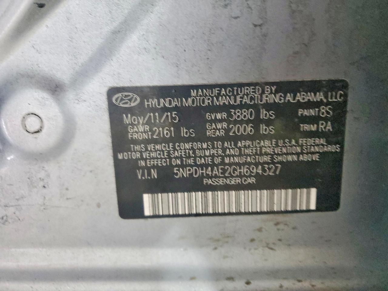 2016 HYUNDAI ELANTRA SE photo 12