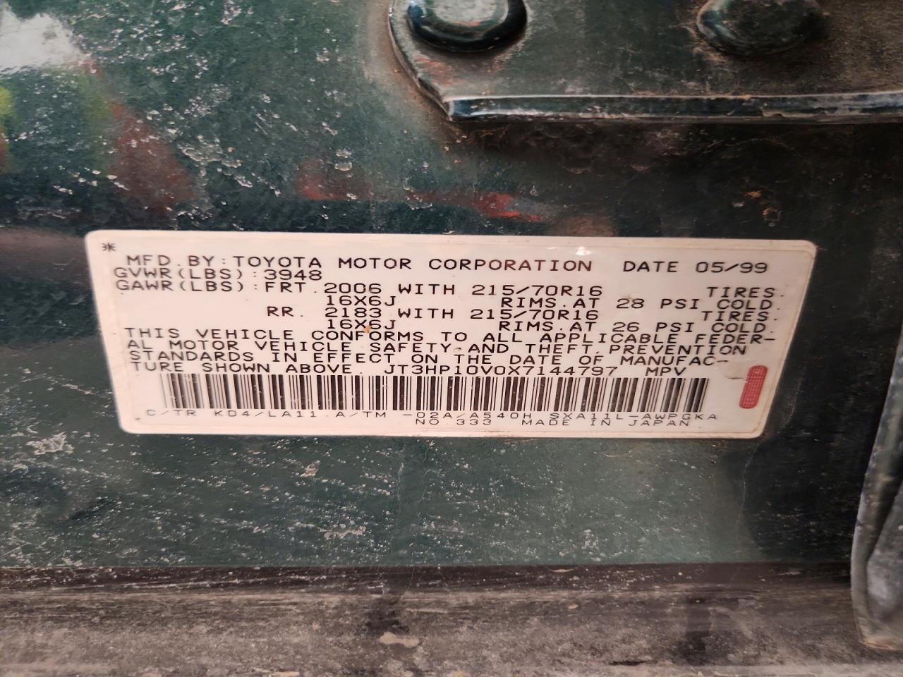 1999 TOYOTA RAV4 photo 13