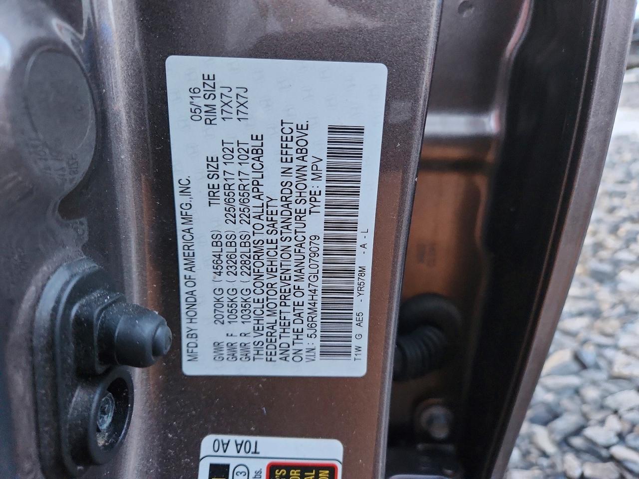 2016 HONDA CR-V SE photo 23