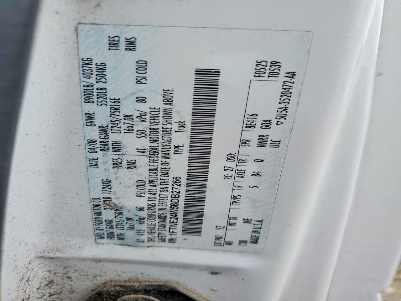 2008 FORD ECONOLINE E250 VAN photo 12