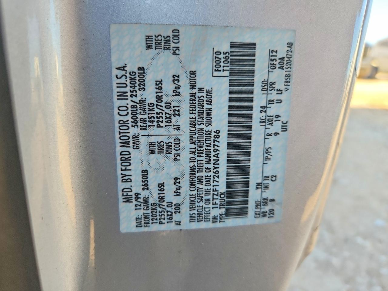 2000 FORD F150 photo 12
