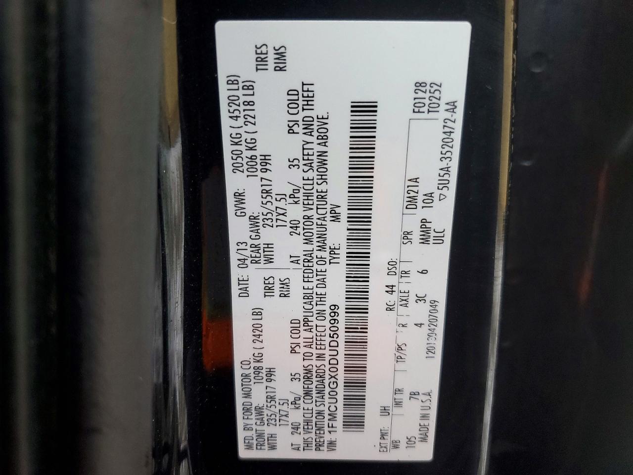 2013 FORD ESCAPE SE photo 14