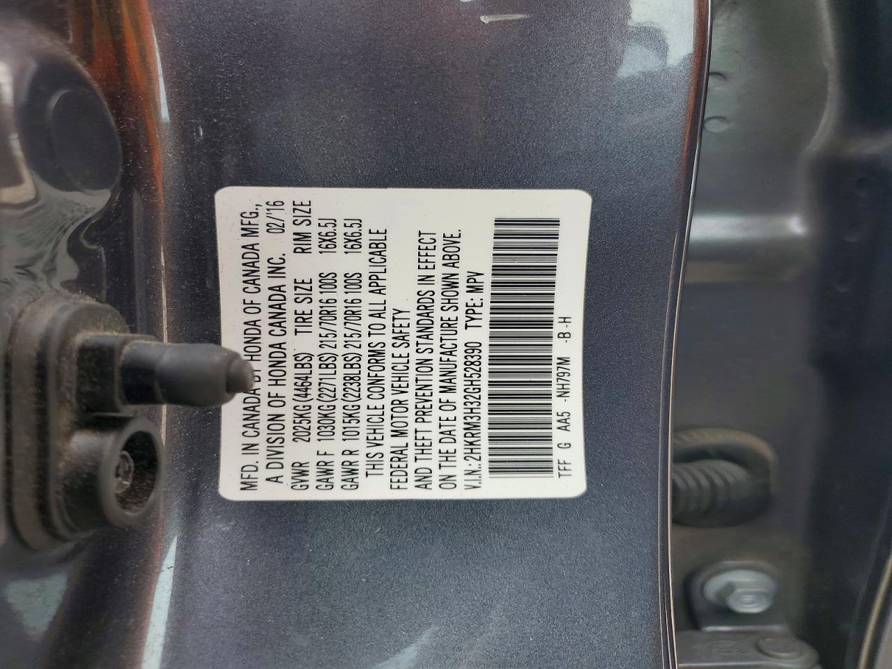 2016 HONDA CR-V LX photo 25