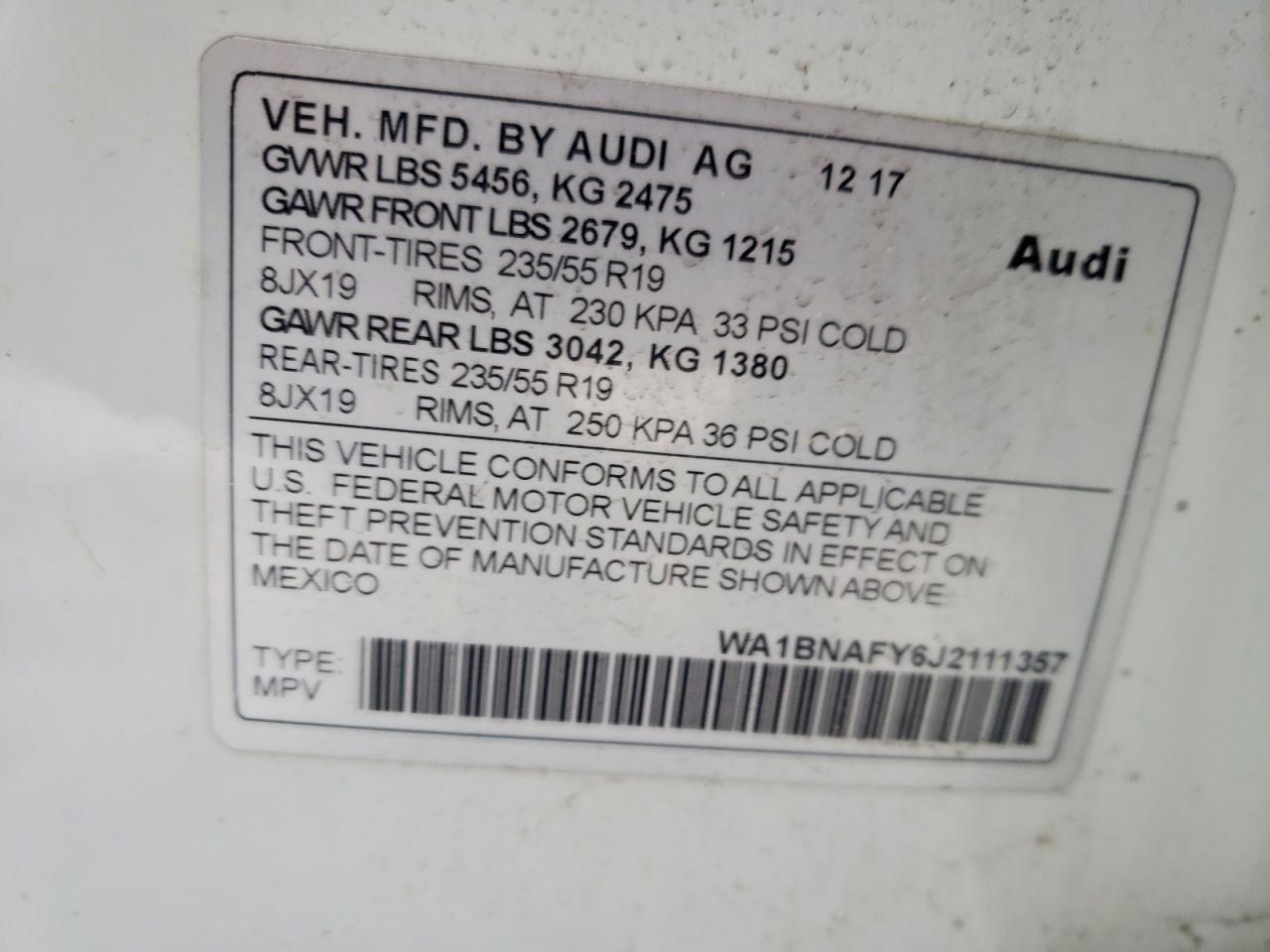 2018 AUDI Q5 PREMIUM PLUS photo 13