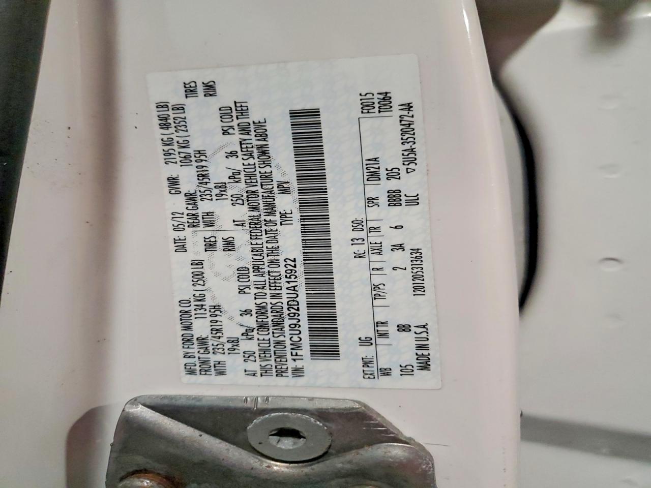 2013 FORD ESCAPE TITANIUM photo 13